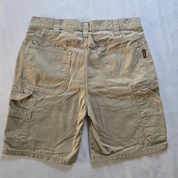 Wolverine Work Shorts - Men's 34 - Khaki (Beige) 9" Inseam - Utility Pockets - Picture 4 of 5